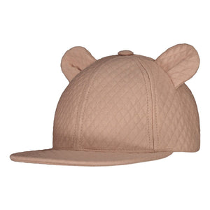 Textured Cap With Ears - Choco