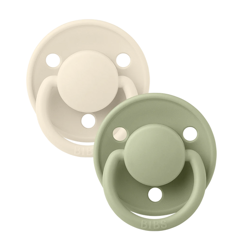 De Lux Tutti 2PACK - Ivory/Sage Round Silicone