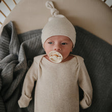 Knitted Ribbed Baby Blanket - Grey Melange