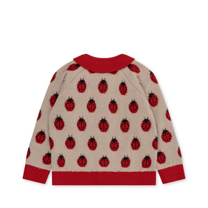 Belou Knit Cardigan - Ladybug