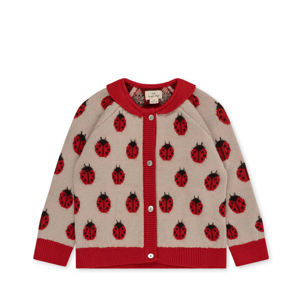 Belou Knit Cardigan - Ladybug