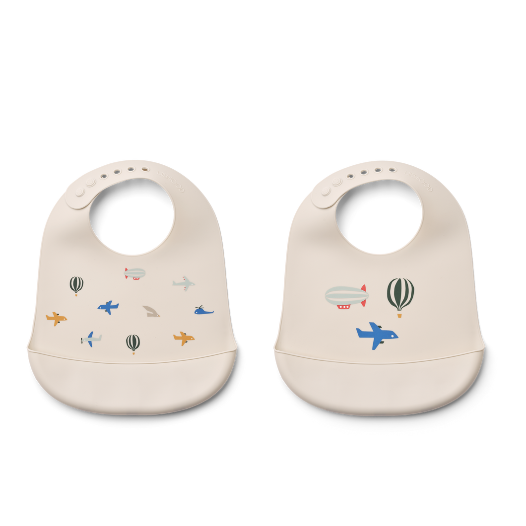 Tilda 2-pack Ruokalaput - Aviator/Ecru