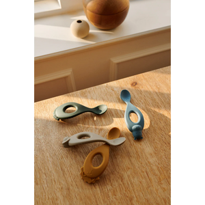 LIVA SILICONE SPOON 4PACK- SAFARI BLUE MIX