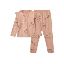 WILHELM PRINTED FRILL PYJAMA SETTI - UNICORN / PALE TUSCANY