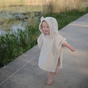 Bear Poncho Towel - Fog