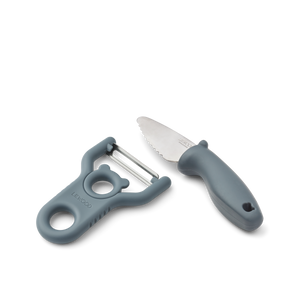 PERTENSE PEELER & KNIFE SET- WHALE BLUE
