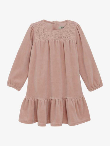DRESS LS VELOUR - ADOBE ROSE