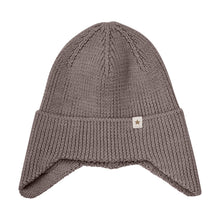 Hat Wool Knit Windstop - Brown Melagne
