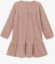 DRESS LS VELOUR - ADOBE ROSE