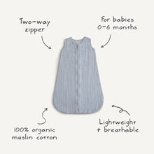 ORGANIC COTTON BABY SLEEP BAG - BABY BLUE
