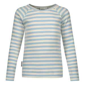Stripe Rib T-Shirt Ls Sky/Vanilla
